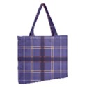 Purple Heather Plaid Zipper Medium Tote Bag View2