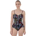 Christmas Cross Stitch Background Sweetheart Tankini Set View1