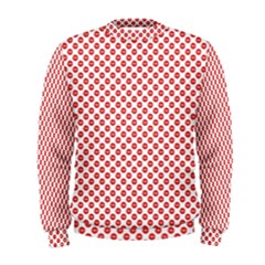 Sexy Red And White Polka Dot Men s Sweatshirt by PodArtist