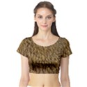 Water Mirror Background Pattern Short Sleeve Crop Top View1
