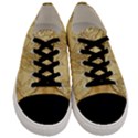 Vintage Map Background Paper Men s Low Top Canvas Sneakers View1