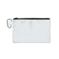 Light Chevron Canvas Cosmetic Bag (small) by jumpercat
