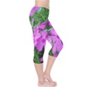 Purple Flowers Capri Leggings  View4