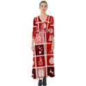 Christmas Map Innovative Modern Button Up Boho Maxi Dress View1