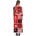 Christmas Map Innovative Modern Button Up Boho Maxi Dress View2