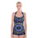 Rose Window Strasbourg Cathedral Boyleg Halter Swimsuit  View1