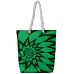 The Fourth Dimension Fractal Full Print Rope Handle Tote (small) by BangZart