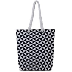 Triangle Pattern Simple Triangular Full Print Rope Handle Tote (small) by BangZart