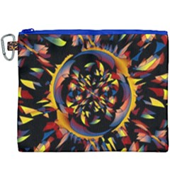 Spiky Abstract Canvas Cosmetic Bag (xxxl) by linceazul