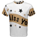 Lettering Miss You Banner Men s Cotton Tee View1