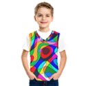 Digital Multicolor Colorful Curves Kids  SportsWear View1