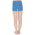 Monogram Blue Purple Background Kids Sports Shorts View2