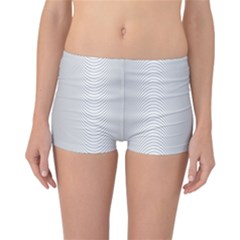 Monochrome Curve Line Pattern Wave Reversible Boyleg Bikini Bottoms