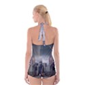 Tornado Storm Lightning Skyline Boyleg Halter Swimsuit  View2