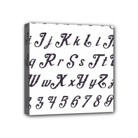 Font Lettering Alphabet Writing Mini Canvas 4  X 4 