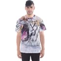 Tiger Roar Animal Art Abstract Men s Sports Mesh Tee View1
