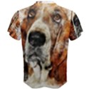 Dog Basset Pet Art Abstract Men s Cotton Tee View2