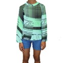Futuristic Urban Architecture Kids  Long Sleeve Swimwear View1