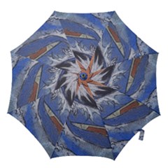 Harvard Mayfair Hokusai Chalk Wave Fuji Hook Handle Umbrellas (large)