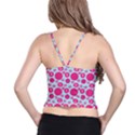 Blue Retro Dots Spaghetti Strap Bra Top View2