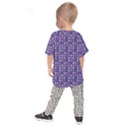 Violet Grey Purple Eggs On Grey Blue Kids Raglan Tee View2