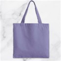Grey Violet Zipper Grocery Tote Bag View1
