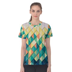 Background Geometric Triangle Women s Cotton Tee