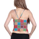 Tiles Pattern Background Colorful Spaghetti Strap Bra Top View2