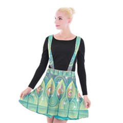 Background Landscape Surreal Suspender Skater Skirt