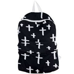 White Cross Foldable Lightweight Backpack by snowwhitegirl