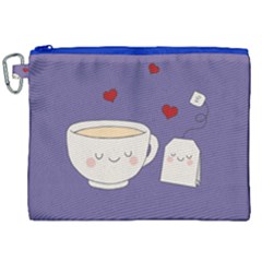 Cute Tea Canvas Cosmetic Bag (xxl) by Valentinaart