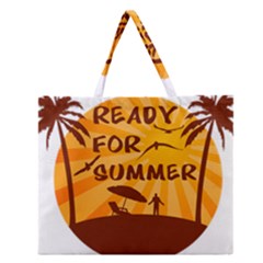 Ready For Summer Zipper Large Tote Bag by Melcu