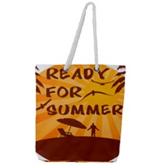 Ready For Summer Full Print Rope Handle Tote (large) by Melcu