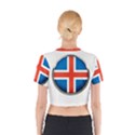 Iceland Flag Europe National Cotton Crop Top View2