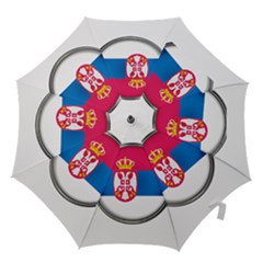 Serbia Flag Icon Europe National Hook Handle Umbrellas (large)