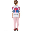 Serbia Flag Icon Europe National Kids  Quarter Sleeve Raglan Tee View2