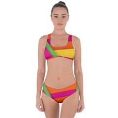 Background Abstract Criss Cross Bikini Set