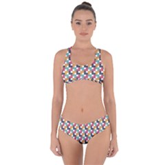Background Abstract Geometric Criss Cross Bikini Set