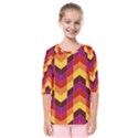 Geometric Pattern Triangle Kids  Quarter Sleeve Raglan Tee View1