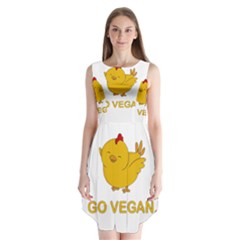 Go Vegan - Cute Chick  Sleeveless Chiffon Dress  