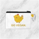 Go Vegan - Cute Chick  Canvas Cosmetic Bag (Small) View2