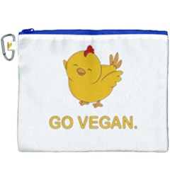 Go Vegan - Cute Chick  Canvas Cosmetic Bag (xxxl)