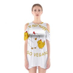 Go Vegan - Cute Chick  Shoulder Cutout One Piece