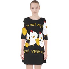 Go Vegan - Cute Chick  Pocket Dress