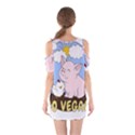 Go Vegan - Cute Pig and Chicken Shoulder Cutout One Piece View2