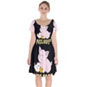 Friends Not Food - Cute Pig and Chicken Short Sleeve Bardot Dress View1