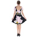 Friends Not Food - Cute Pig and Chicken Short Sleeve Bardot Dress View2