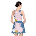 Friends Not Food - Cute Pig and Chicken Reversible Skater Dress View2