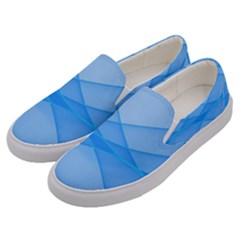 Background Light Glow Blue Men s Canvas Slip Ons