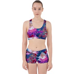 Background Art Abstract Watercolor Work It Out Sports Bra Set by Nexatart